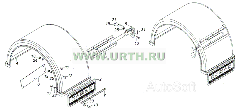4308-8404003 Установка задних крыльев